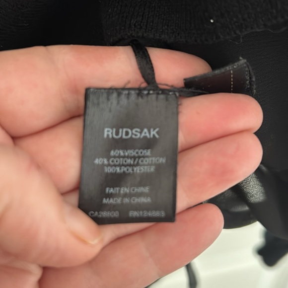 RUDSAK - Dionne long sleeve black sheer panel sweater size small neutral casual - Picture 7 of 10